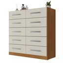 Ver imagem 1 de Cômoda 10 Gavetas Cinamono/off White Torres - Rodial