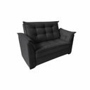 Ver imagem 6 de Sofá Alice 2 Lugares 140cm Preto Suede Pequeno Confortável