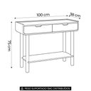 Ver imagem 4 de Aparador Sala de Estar 100cm 2 Gavetas Pé Madeira Luara Hanover/Off White A10 - Mpozenato