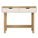 Ver imagem 6 de Aparador Sala de Estar 100cm 2 Gavetas Pé Madeira Luara Hanover/Off White A10 - Mpozenato