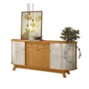 Ver imagem 2 de Buffet Mônaco Tampo e Base Curvos Cinamomo Off White Madetec
