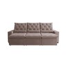 Sofá Retrátil 2.10m Elegance Modelo Reclinável com Suede Macio e Toque Premium Milão Bege - 6