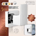Ver imagem 3 de Kit 4 Acabamento Registro Quadrado Alavanca Chuveiro Banheiro Cromado Padrão Docol