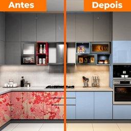 Papel de Parede Adesivo Lavavel Laca Alto Brilho Azul Caribe - 2