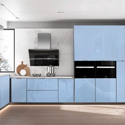 Papel de Parede Adesivo Lavavel Laca Alto Brilho Azul Caribe - 7