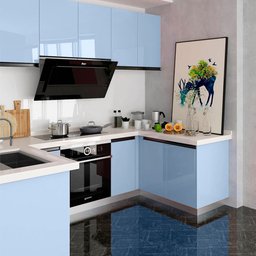 Papel de Parede Adesivo Lavavel Laca Alto Brilho Azul Caribe - 12