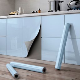 Papel de Parede Adesivo Lavavel Laca Alto Brilho Azul Caribe - 11