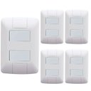 Ver imagem 1 de Kit 5 Cj 4x2 2 Interruptor Simples Tramontina Aria 6 a 250v