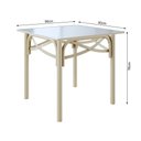 Ver imagem 2 de Mesa Katrina Off White Quadrada Tampo de Madeira 90cm Branco
