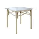Ver imagem 1 de Mesa Katrina Off White Quadrada Tampo de Madeira 90cm Branco