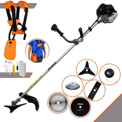 Cortador de Grama 1a Gasolina Anmax Cg430b 43cc 12.000rpm Roçadeira com 6 Opções de Corte