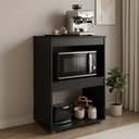 Ver mais imagens de Balcão Cooktop Ariana Cozinha Compacta com Nichos para Micro-Ondas Preto - Desk Design
