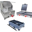 Ver imagem 1 de Kit Lanchonete Fogão Portátil 2 Bocas + Chapa 90cm com Prensa e Fritadeira Profissional 1 Cuba