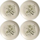 Ver imagem 1 de Kit 4 Pratos de Sobremesa Ammi Orgânico Cerâmica 19,5cm Floral Porto Brasil