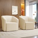 Ver imagem 2 de Poltrona Decorativa Orgânica Kit 2 Stella Max Linho Bege D03 - D’Rossi