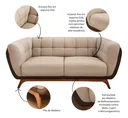 Ver imagem 2 de Sofá 3 Lug Peonia Living Base Madeira Compose Confortavel - Harmônica Móveis