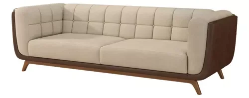 Ver imagem 7 de Sofá 3 Lug Peonia Living Base Madeira Compose Confortavel - Harmônica Móveis