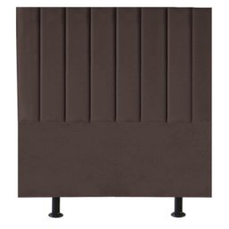 Cabeceira Estofada Cama Box Casal 140 Cm Karla Suede:marrom - 1