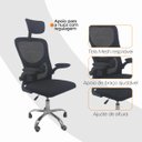 Ver mais imagens de Cadeira de Escritório Diretor Oficial Vegas com Apoio - Preto + E-book