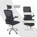 Ver mais imagens de Cadeira de Escritório Diretor Oficial Vegas com Apoio - Preto + E-book