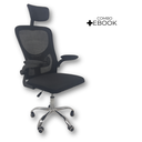 Ver imagem 2 de Cadeira de Escritório Diretor Oficial Vegas com Apoio - Preto + E-book