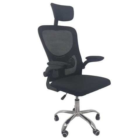 Cadeira de Escritório Diretor Oficial Vegas com Apoio - Preto + E-book