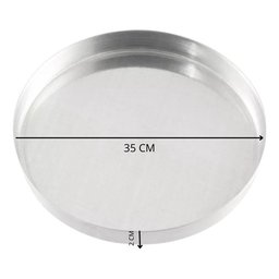 Forma Assadeira Bandeja para Pizza 35cm Redonda Alumínio Jjb - 3