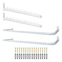 Ver imagem 1 de Duas Araras 1 Metro Fixa de Parede Estilo Moderno + Arara Rt Inclinada Suporte Cabides Aço