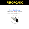 Duas Araras 1 Metro Fixa de Parede Estilo Moderno + Arara Rt Inclinada Suporte Cabides Aço - 2
