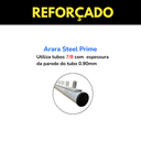 Ver imagem 2 de Duas Araras 1 Metro Fixa de Parede Estilo Moderno + Arara Rt Inclinada Suporte Cabides Aço