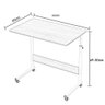 Mesa para Computador Notebook com Rodinhas Altura Ajustavel Multifuncional Jantar Cama Sala Branca - 5