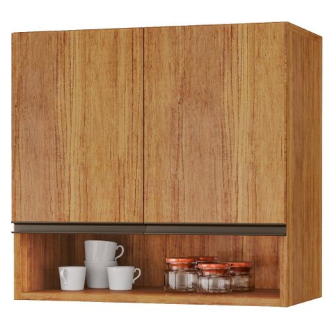Armario Aereo 2 Portas 60 cm Islandia Cedro Rudk
