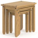 Ver imagem 1 de Conjunto de Mesinhas de Madeira Maciça Marrom Antique