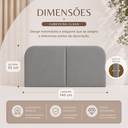 Ver imagem 3 de Cabeceira Clean 1.40m Dobrável Estofada Design Orgânico Curvo Cama Casal em Linho Cinza Lh Móveis