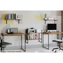 Ver imagem 6 de Módulo de Quarto Casal Kit 2 Prateleiras Industrial Li009 21x72x29 Freijo-preto - Kappesberg