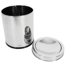 Ver imagem 5 de Lixeira com Tampa Basculante Banheiro Cozinha 7,8L Aço Inox