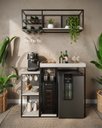 Ver imagem 1 de Aparador Adega Cervejeira Frigobar Industrial com Cantinho Café Alba Metal e MDF Off White