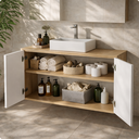 Ver imagem 2 de Gabinete Nature 110cm Estilare GAB4035 Carvalho/Branco