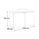 Ver imagem 3 de Gabinete Nature 110cm Estilare Gab4035 Carvalho/branco