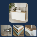 Ver imagem 3 de Gabinete Nature 110cm Estilare GAB4035 Carvalho/Branco