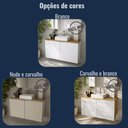 Ver imagem 6 de Gabinete Nature 110cm Estilare GAB4035 Carvalho/Branco