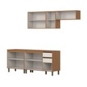 Ver imagem 3 de Cozinha Compacta Venaly 9 Portas 2 Gavetas Cinamomo/Off White - Henn