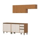 Ver imagem 2 de Cozinha Compacta Venaly 9 Portas 2 Gavetas Cinamomo/Off White - Henn