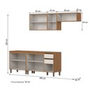 Ver imagem 4 de Cozinha Compacta Venaly 9 Portas 2 Gavetas Cinamomo/Off White - Henn