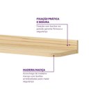 Ver imagem 5 de Prateleira Decorativa 60cm com 2 Cabideiros Ponto Wave Casatema MadeiraOriginals Marrom
