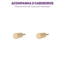 Ver imagem 4 de Prateleira Decorativa 60cm com 2 Cabideiros Ponto Wave Casatema MadeiraOriginals Marrom