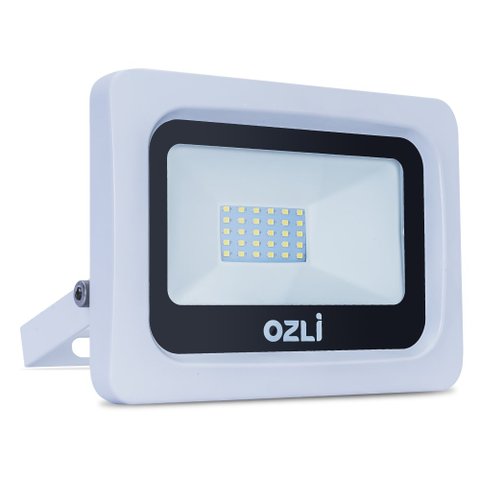 LED PROJETOR SLIM 50W IP65 3000K BRANCO BRANCO QUENTE Ozli