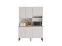 Ver imagem 2 de Armário Cozinha New Siena 5 Portas Abrir 1 Porta Basculate 1 Gaveta Salleto Branco