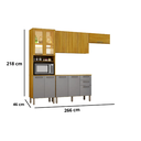 Ver imagem 2 de Cozinha Malta Paneleiro com Cristaleira 11 Portas - CHF Móveis:Cinamomo/Cinza