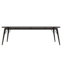 Ver imagem 3 de Mesa Jantar Netuno 10 Lugares 240x120 Cm Pés Madeira Metal Vidro Preto